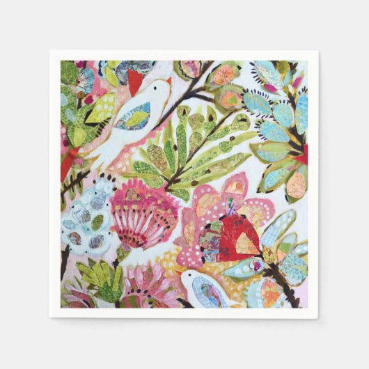 Papieren vogels II Servet (Voorkant)