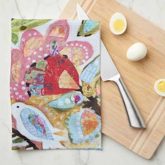 Papieren vogels II Theedoek (Quarter Fold)