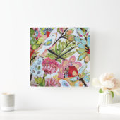 Papieren vogels II Vierkante Klok (Huis)