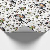 Papieren vogels ompakken cadeaupapier (Hoek)