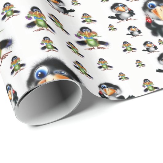 Papieren vogels ompakken cadeaupapier (Rol Hoek)