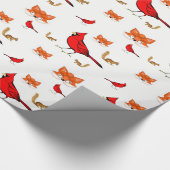 Papieren vogels ompakken cadeaupapier (Hoek)