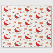 Papieren vogels ompakken cadeaupapier (Vlak)