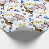 Papieren vogels ompakken cadeaupapier (Hoek)