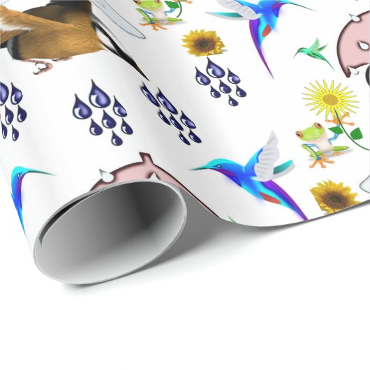 Papieren vogels ompakken cadeaupapier (Rol Hoek)