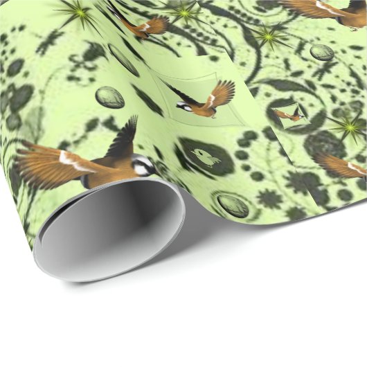 Papieren vogels ompakken cadeaupapier (Rol Hoek)