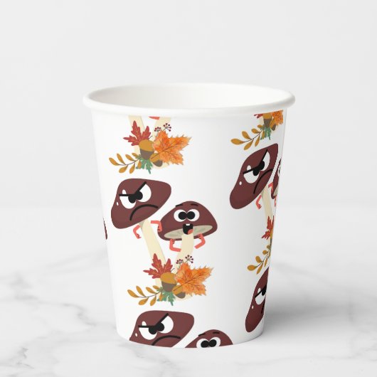 PAPIEREN VOOR MUSHROOM-VRIENDS PAPIEREN BEKERS (Achterkant)