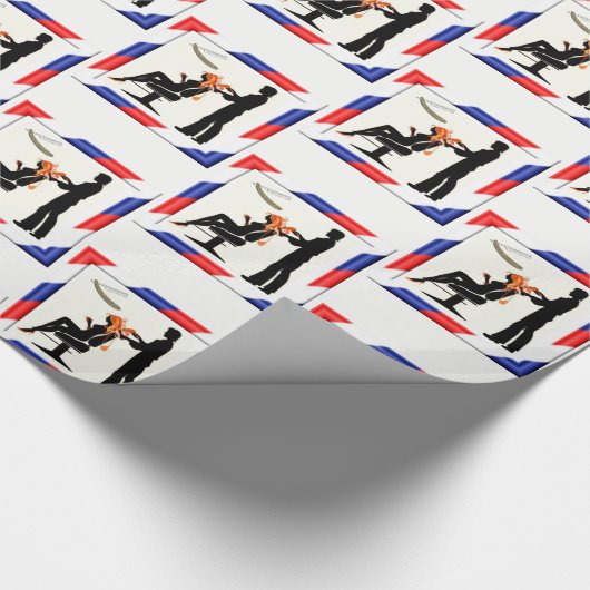 Papieren wimpel cadeaupapier (Hoek)