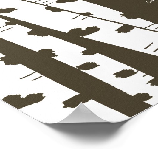 Papieren wittebakkersweduwenkaart poster (Hoek)