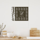 Papieren wittebakkersweduwenkaart poster (Keuken)