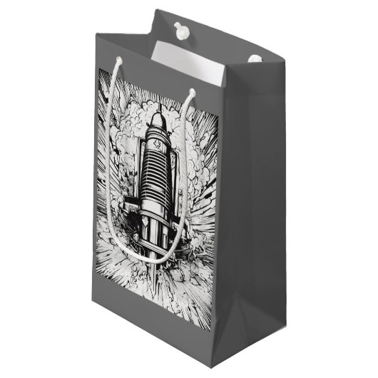 PAPIEREN ZAK KLEIN CADEAUZAKJE (Voorkant Gekanteld)