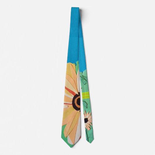 Papieren zonnebloem halsdoek stropdas (Voorkant)