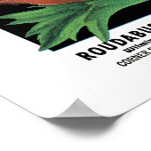 Papieretiket voor papaverzaad poster (Hoek)