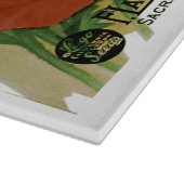 Papieretiket voor papaverzaad snijplank (Hoek)