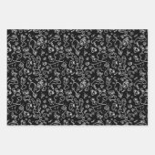 Papierfolie met een zwart en wit doedelpatroon inpakpapier vel (Voorkant 2)