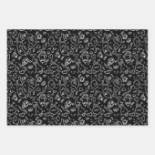 Papierfolie met een zwart en wit doedelpatroon inpakpapier vel (Voorkant 2)