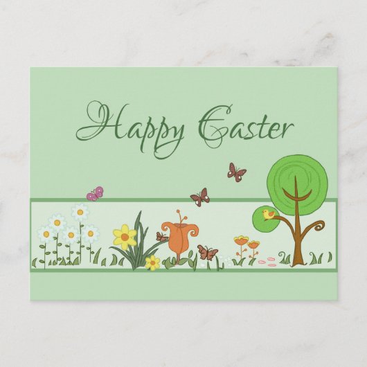 Papierfrühling Ostern Briefkaart (Voorkant)