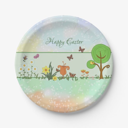 Papierfrühling Ostern  Papieren Bordje (Voorkant)