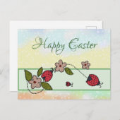 Papierfrühling Ostern Postkarte Briefkaart (Voorkant / Achterkant)