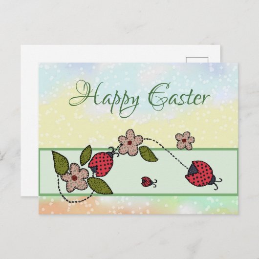 Papierfrühling Ostern Postkarte Briefkaart (Voorkant / Achterkant)