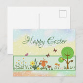 Papierfrühling Ostern Postkarte Briefkaart (Voorkant / Achterkant)