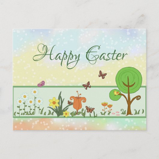 Papierfrühling Ostern Postkarte Briefkaart (Voorkant)