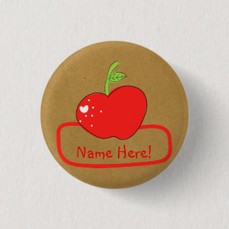 PapierFruit Apple-naamplaatje Ronde Button 3,2 Cm