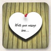 Papierhandgeschreven script, bijtend bier onderzetter (Voorkant)