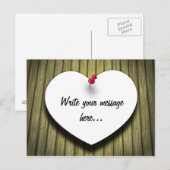 Papierhandgeschreven script, bijtend briefkaart (Voorkant / Achterkant)