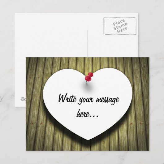 Papierhandgeschreven script, bijtend briefkaart (Voorkant / Achterkant)