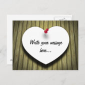 Papierhandgeschreven script, bijtend briefkaart (Voorkant / Achterkant)