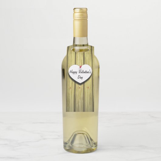 Papierhandgeschreven script, bijtend flessenhanger (Op fles)