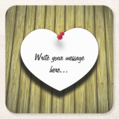 Papierhandgeschreven script, bijtend kartonnen onderzetters (Voorkant)