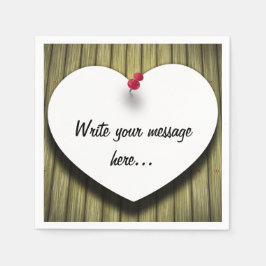 Papierhandgeschreven script, bijtend servetten