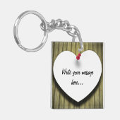 Papierhandgeschreven script, bijtend sleutelhanger (Voorkant Links)