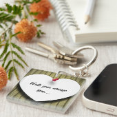 Papierhandgeschreven script, bijtend sleutelhanger (Voorkant Rechts)