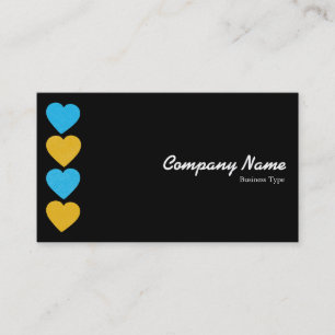 Papierhart 02 (wisselende kleurenzijnen) visitekaartje