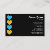 Papierhart 02 - zwart op wit visitekaartje (Achterkant)