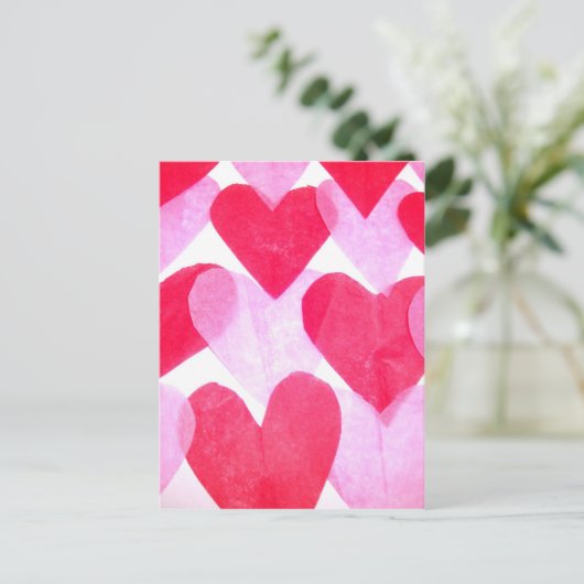 Papierhart Briefkaart (Staand voorkant)