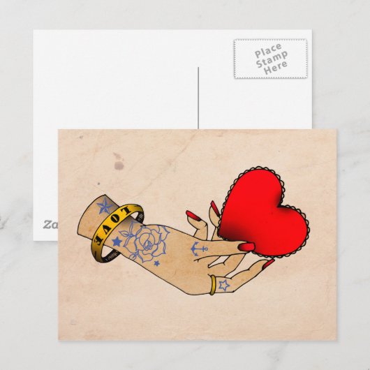 Papierhart Briefkaart (Voorkant / Achterkant)