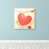 Papierhart Canvas Afdruk (Insitu (Houten vloer))