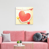Papierhart Canvas Afdruk (Insitu (Woonkamer))