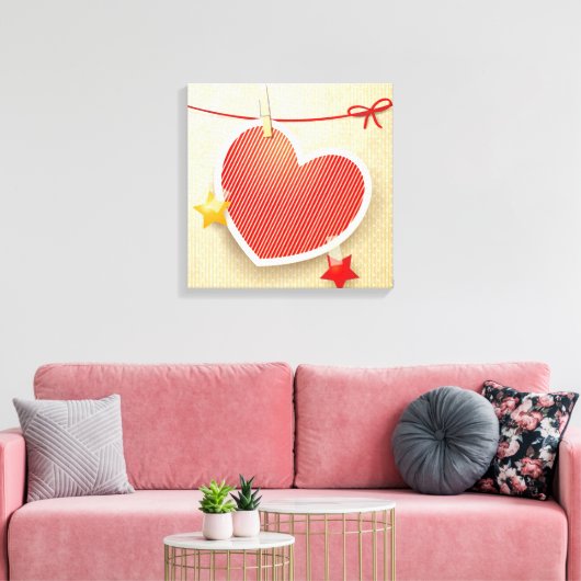 Papierhart Canvas Afdruk (Insitu (Woonkamer))