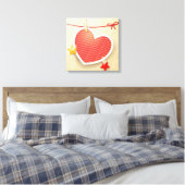 Papierhart Canvas Afdruk (Insitu (Slaapkamer))