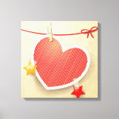 Papierhart Canvas Afdruk (Voorkant)