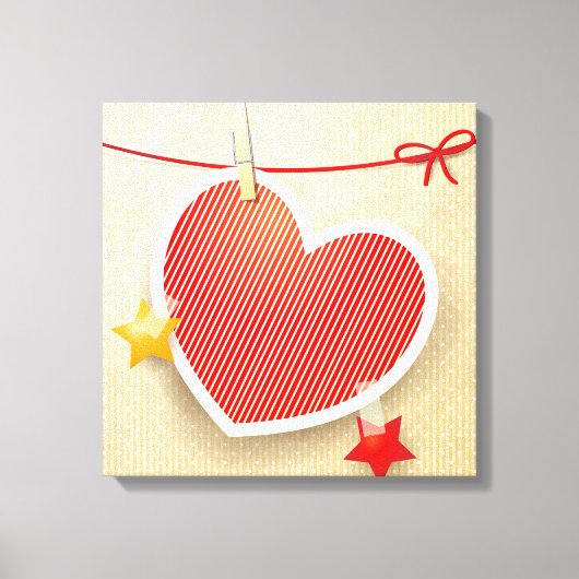 Papierhart Canvas Afdruk (Voorkant)