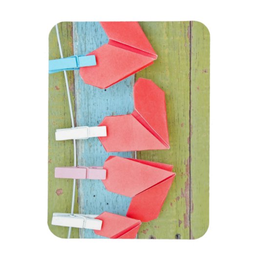 Papierhart op de lijn magneet (Verticaal)