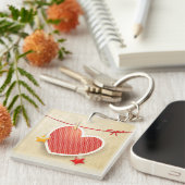 Papierhart Sleutelhanger (Voorkant Rechts)