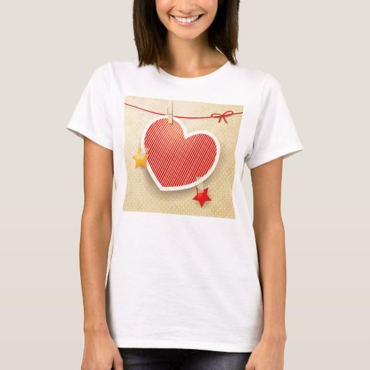 Papierhart T-shirt (Voorkant)