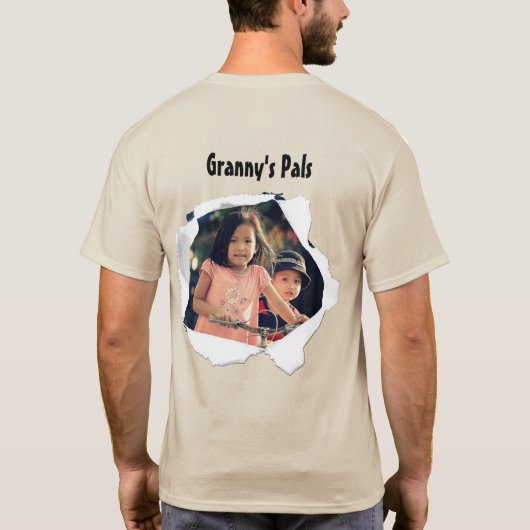 Papierhoes Voeg uw foto toe aan de T-shirt (Achterkant)